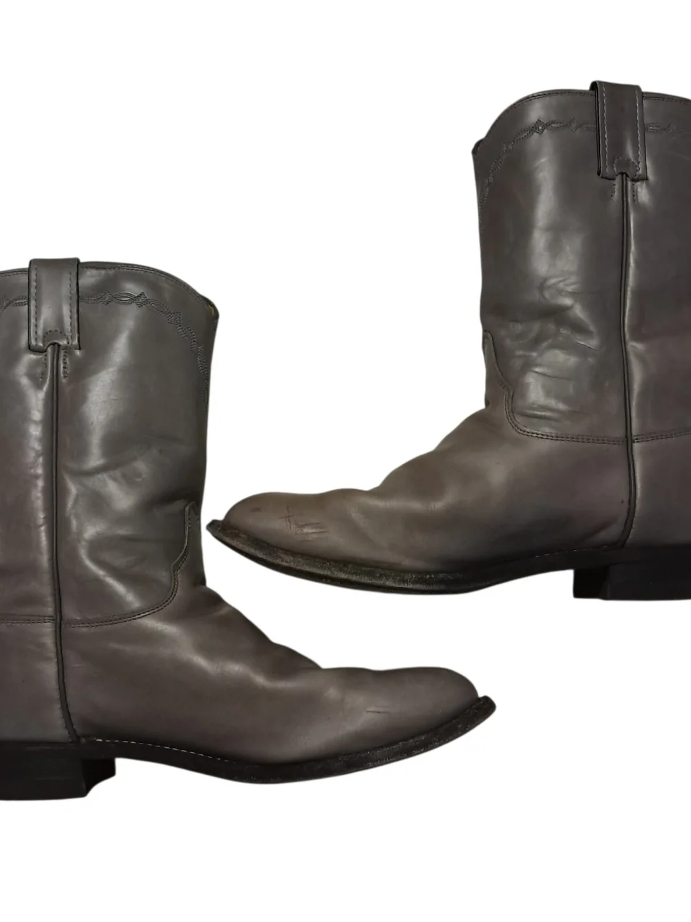 Justin Boots men's Gray Mid-Calf  Leather Boots